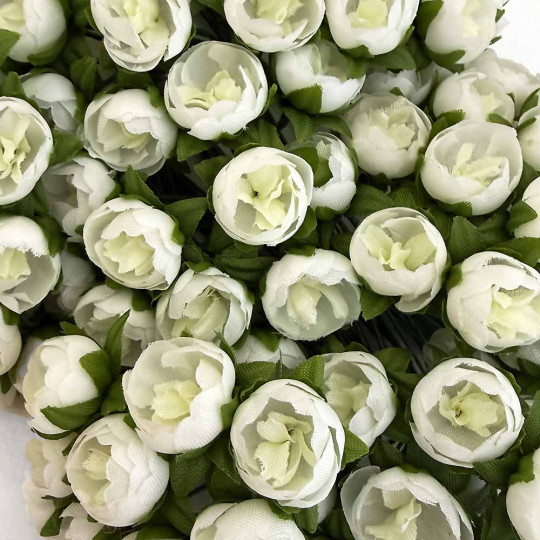 12 Off White Apricot Blossoms ~ 1/2"